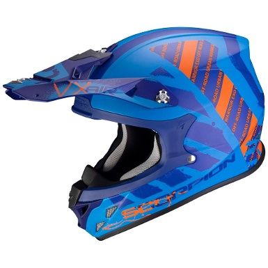 CROSS / ENDURO SCORPION VX21 URBA HELMET BLUE / ORANGE - Offer