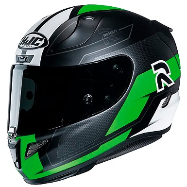 HJC RPHA11 FESK HELMET BLACK / GREEN / WHITE - Offer