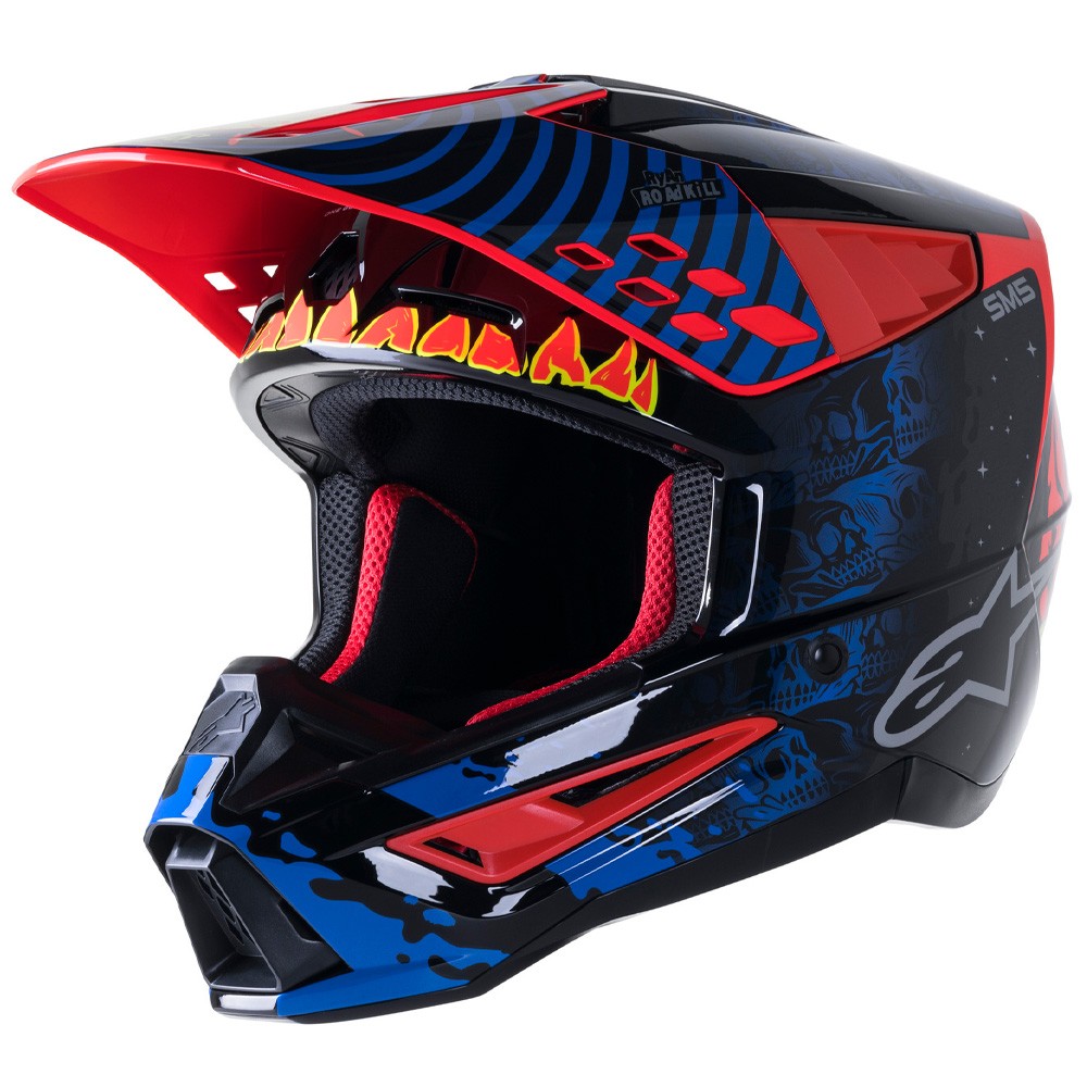 CROSS / ENDURO ALPINESTARS SM5 SOLAR FLARE BLACK / BLUE / RED - Offer