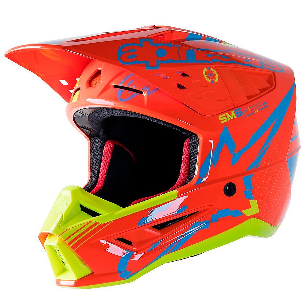 CROSS / ENDURO ALPINESTARS SM5 ACTION HELMET ORANGE / BLUE - Offer