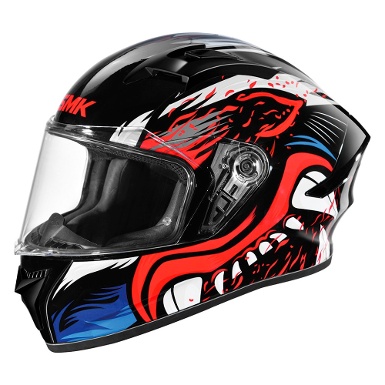 SMK STELLAR ANIMAL HELMET BLACK / RED / BLUE - Offer