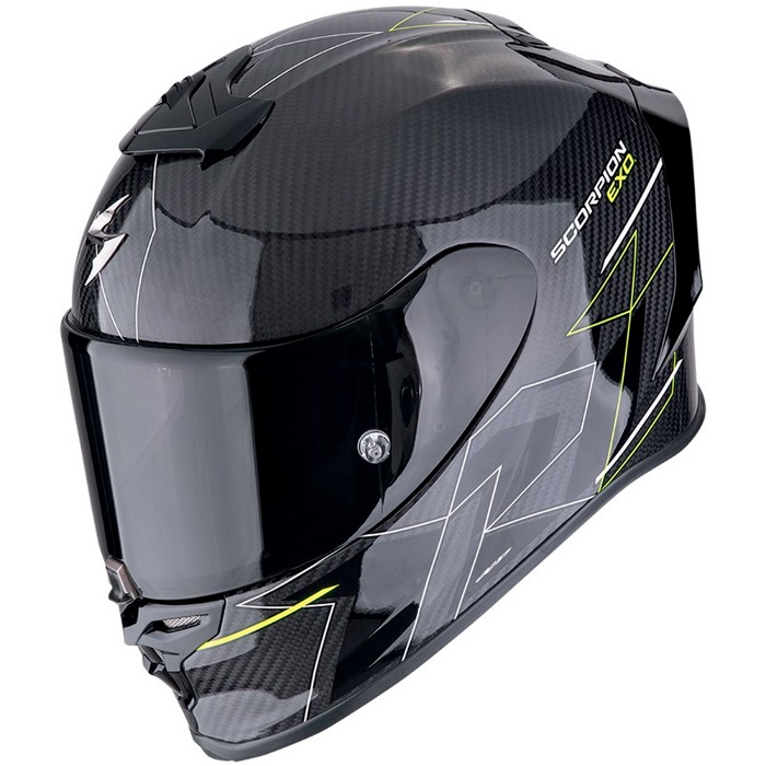 SCORPION EXO R1 EVO CARBON AIR CYNERGY HELMET - BLACK / YELLOW - Offer
