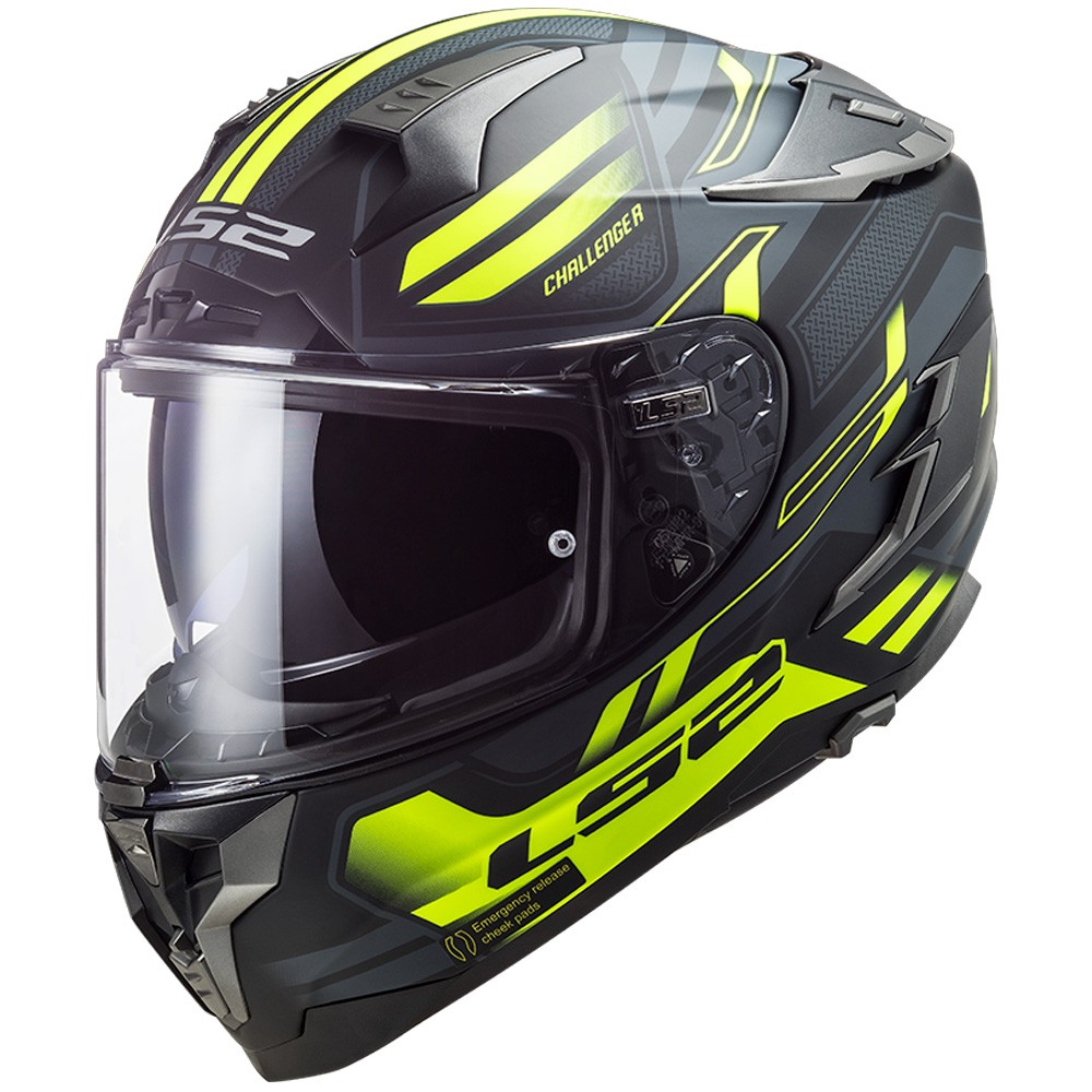LS2 FF327 CHALLENGER SPIN HELMET - BLUE / YELLOW - Offer