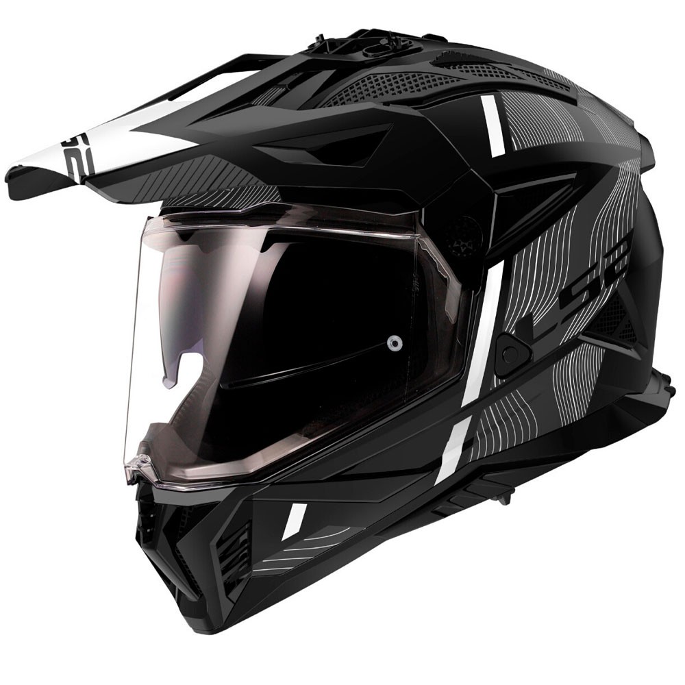 真人　EPS 4　HB 2　F2 3 CASCO TRAIL LS2 MX702 PIONEER II HILL - NEGRO MATE / BLANCO - Oferta
