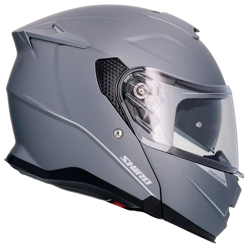 CAPACETE MODULAR SHIRO FF950 DISCOVER MONOCOLOR - TITÂNIO MATE - Oferta