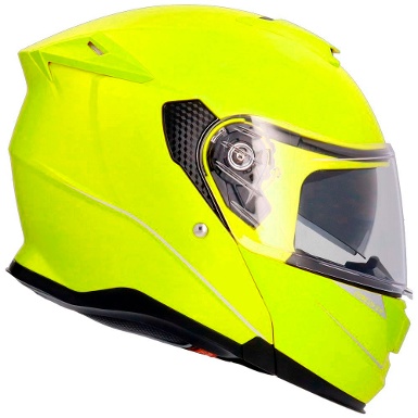 fluorescent yellow full face modular motorcycle helmets with bluetooth Milwaukee MPH9809DOT Ionized Neon Advanced Helmet Biker w/ Drop Down Visor The helmet also includes a Pinlock Top 5 Best Modular Helmets