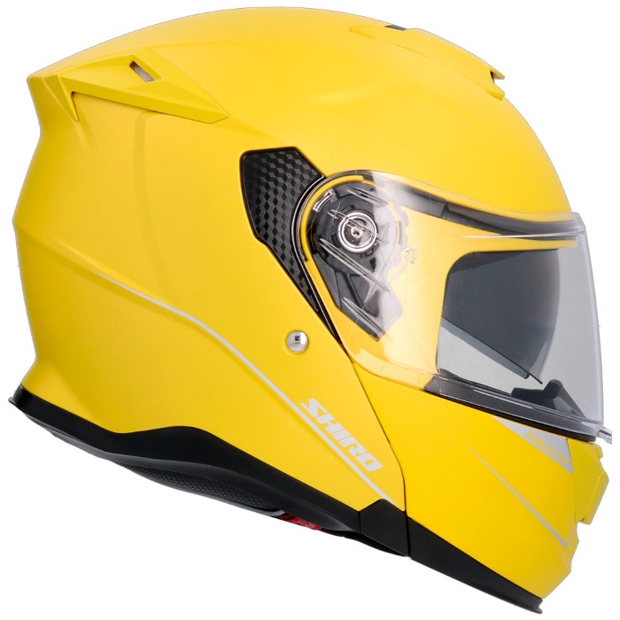 SHIRO FF950 DISCOVER MONOCOLOR MODULAR HELMET - FLUORESCENT YELLOW - Offer