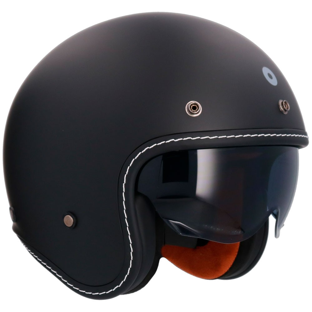 SHIRO WL-507 DALLAS SOLID JET HELMET - MATT BLACK - Offer