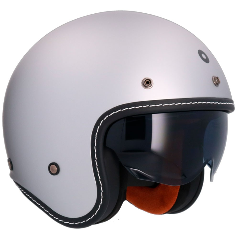 SHIRO ジェットヘルメット L SHIRO WL-507 DALLAS MONOCOLOR JET HELMET - MATTE SILVER - Offer