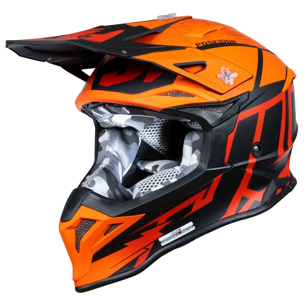 JUST1 J39 POSEIDON CROSS HELMET - ORANGE / BLACK - Offer