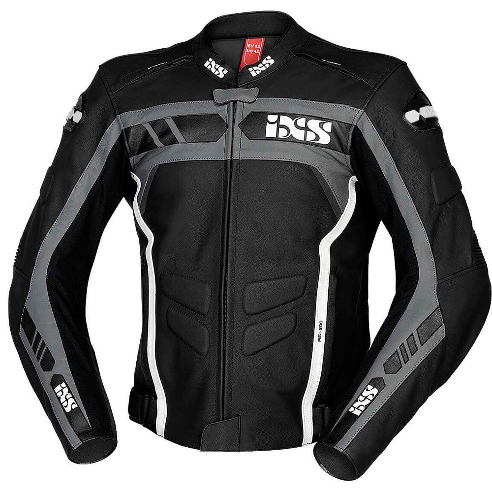 IXS LD RS-600 1.0 LEATHER JACKET - BLACK / GRAY / WHITE - Offer
